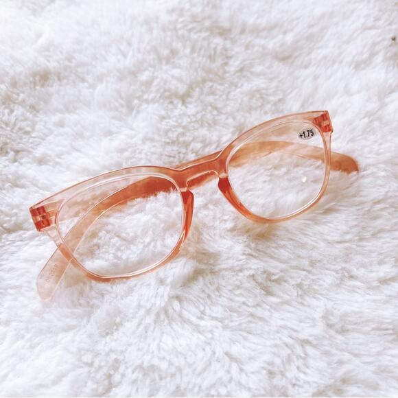 Morgan Clear Pink Modern Chic Reader Glasses - Picture 3 of 9